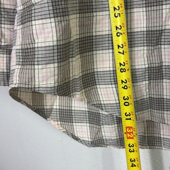 Ralph Lauren Button Down Shirt Brown Light Pink Plaid Blake Vintage size Large - Picture 4 of 6